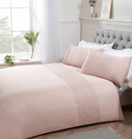 Pintuck Blush Duvet set