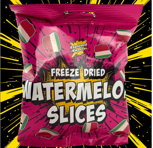 Freeze dried watermelon slices