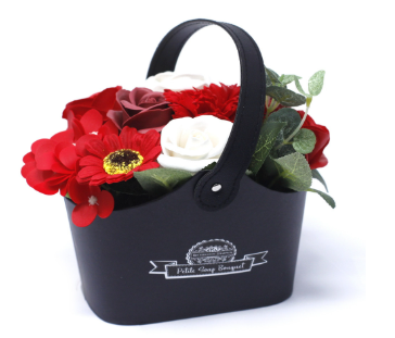 Bouquet Petite Basket - Rich Reds