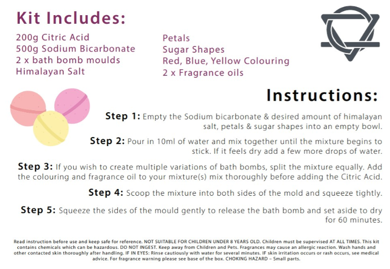 Bath Bomb Kit - Rose & Bubblegum