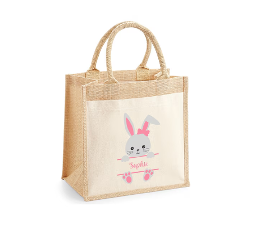 Personalised easter Jute bag