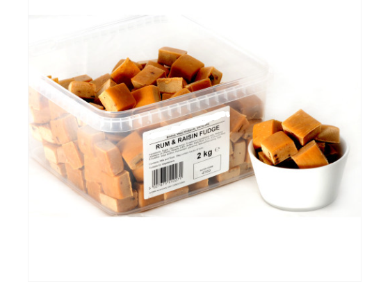 Fudge 2kg - Rum and raisin