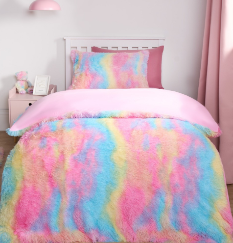 Tie dye fluffy bedding