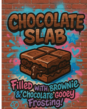 Choc filled brownie slab