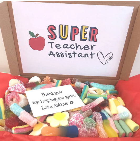 Teacher assistant personalised sweet box