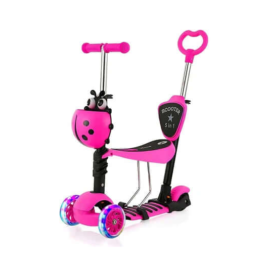 5-in-1 Kids Scooter with Adjustable Seat and Push Handle