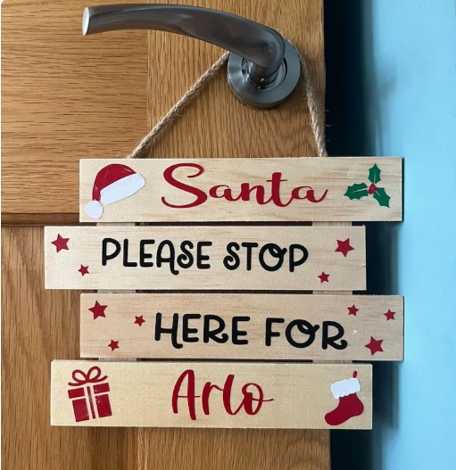 Personalised Santa Stop Here Sign