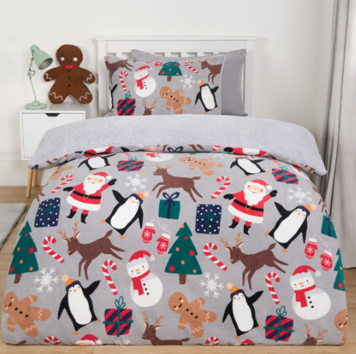 Christmas Friends Fleece Duvet Set