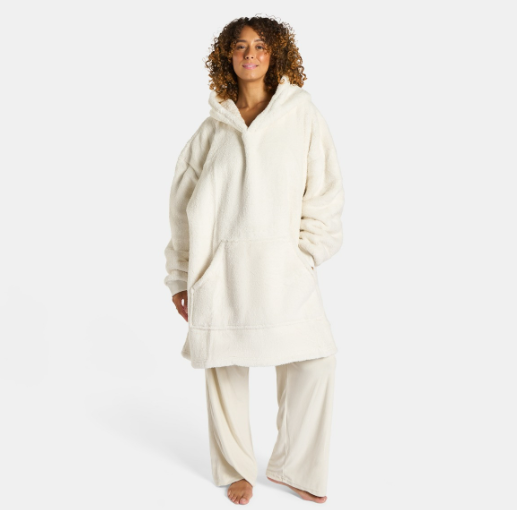 Adult Teddy Fleece Sherpa Reverse Hoodie Blanket