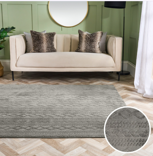 Jacquard Cable Knit Rug