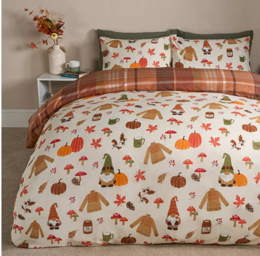 Autumn Checked Reversible Duvet