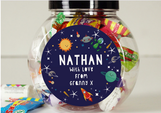 Personalised Space Sweet Jar