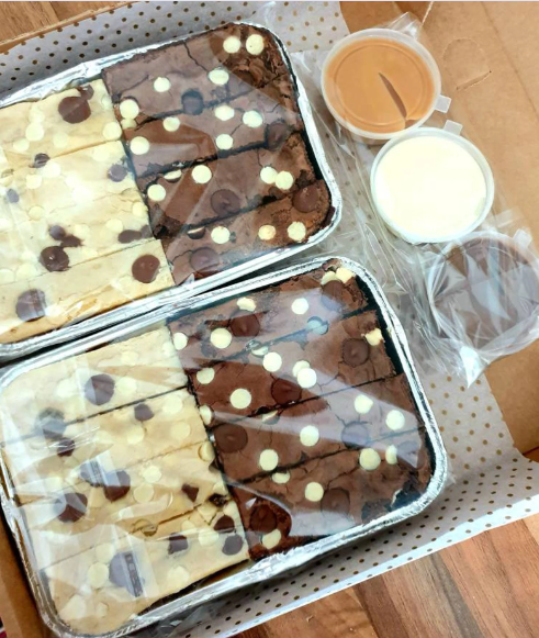 Brownie blondie dipping box