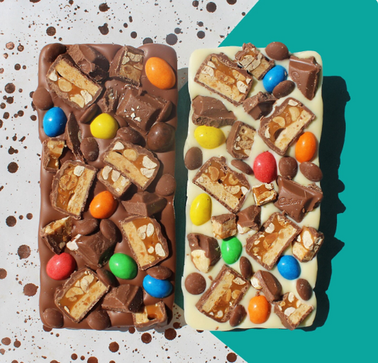 Belgian Chocolate Slab: Snickers. Nutty Handmade Treat