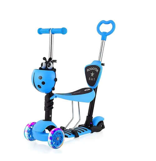 5-in-1 Kids Scooter with Adjustable Seat and Push Handle