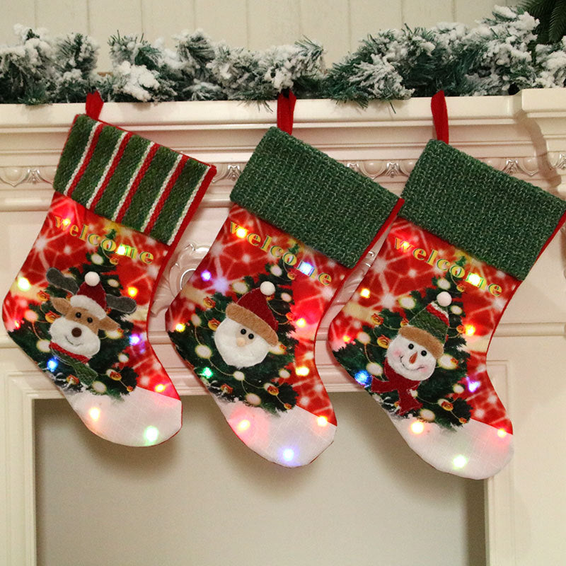 Large LED christmas stocking
