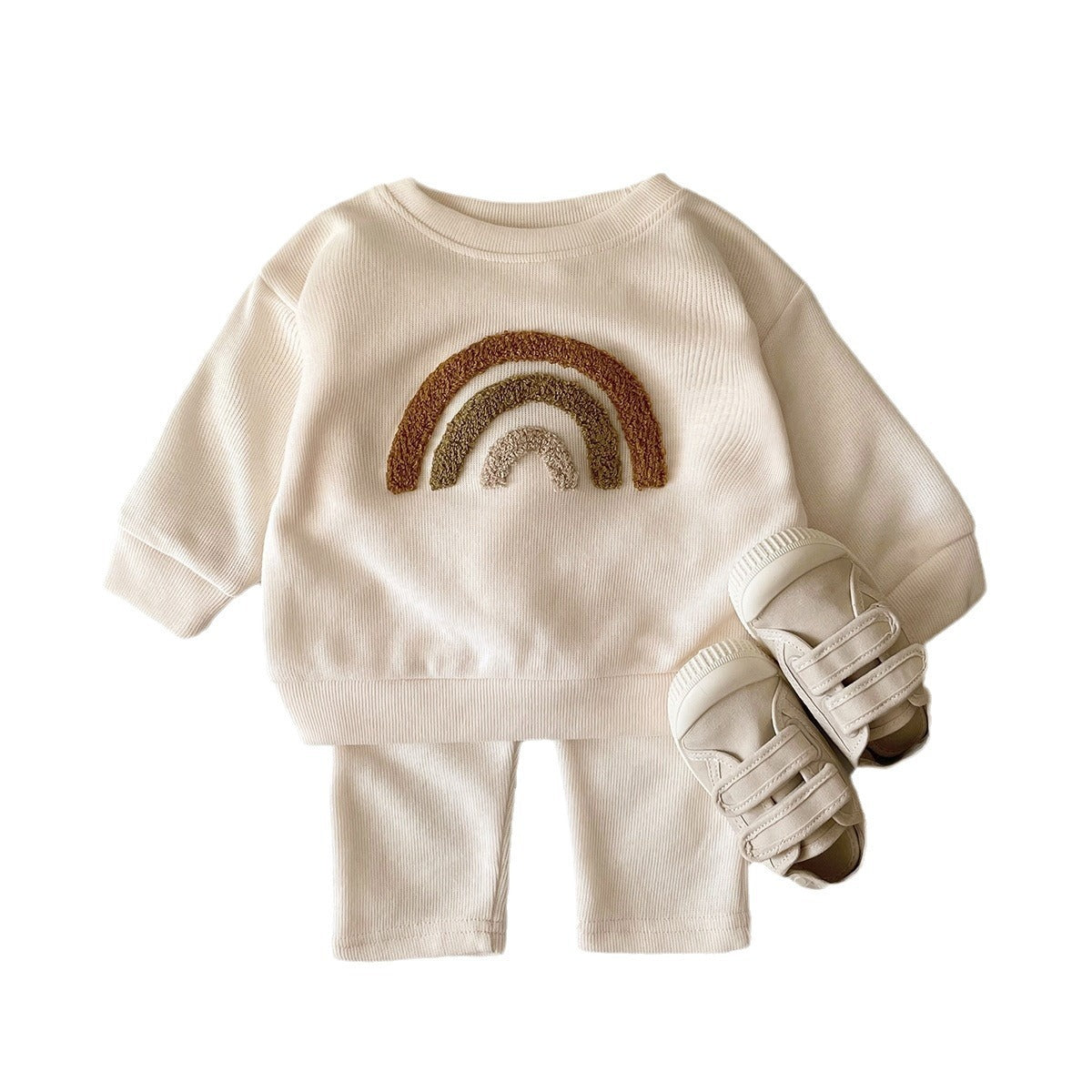Alphabet Embroidery Two-piece Suit