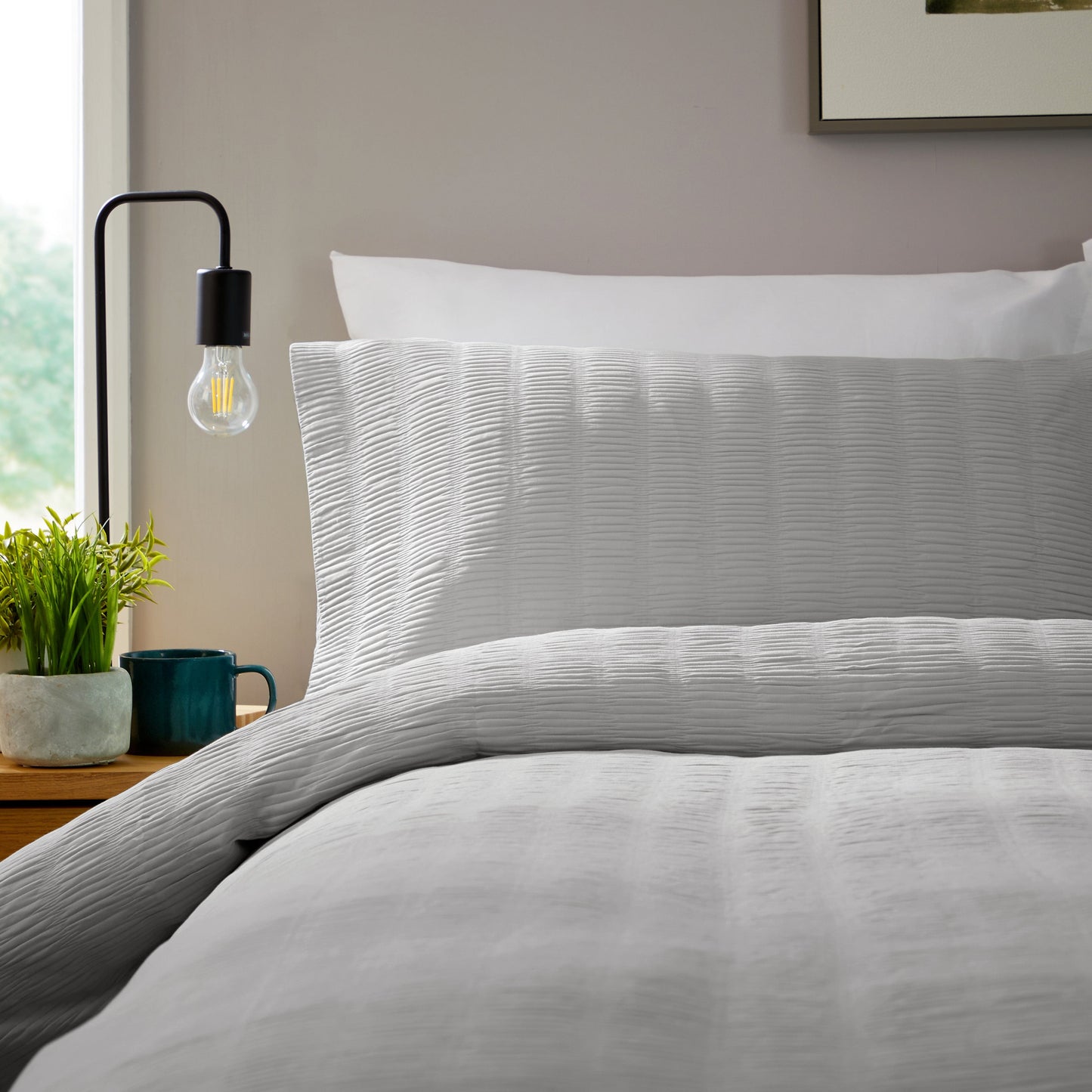 Belgravia Grey Microfibre Duvet Cover Set