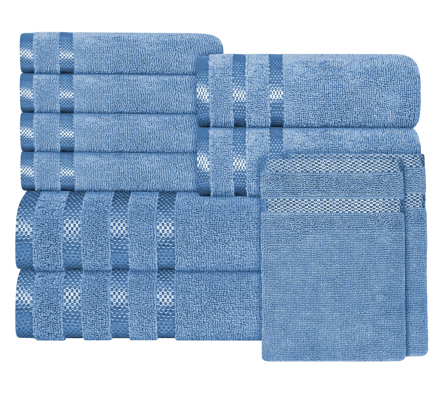 Belmont Viscose Stripe Blue Towels