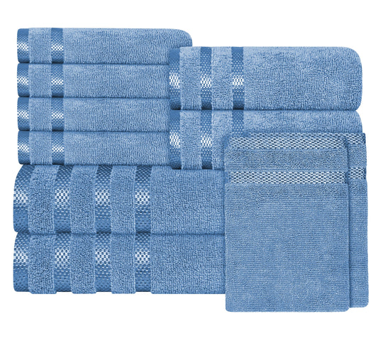 Belmont Viscose Stripe Blue Towels