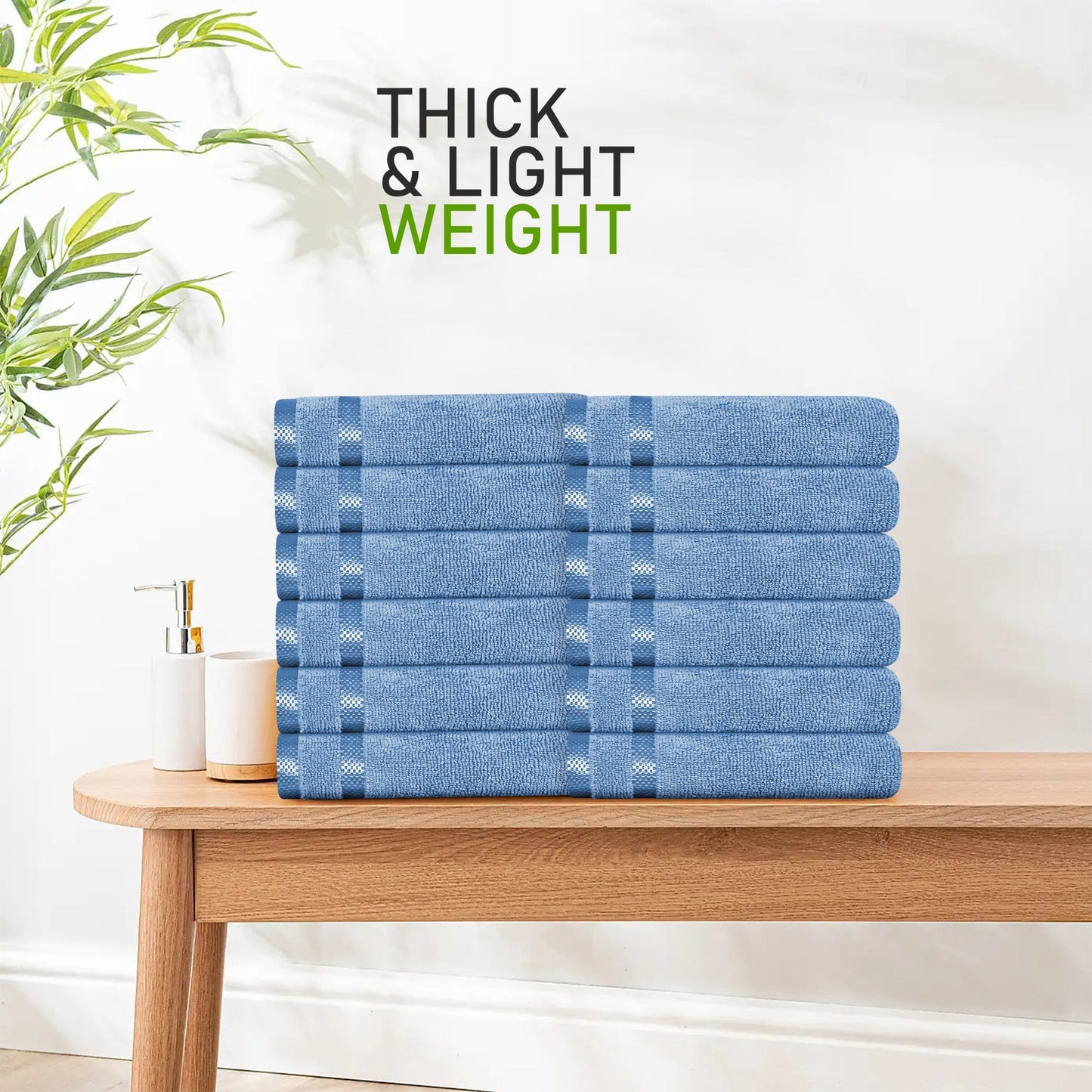 Belmont Viscose Stripe Blue Towels