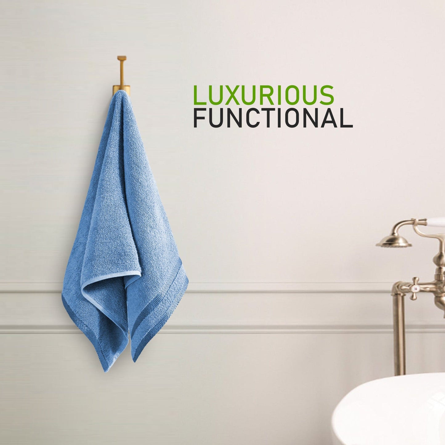 Belmont Viscose Stripe Blue Towels