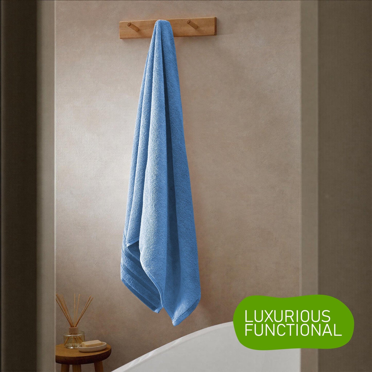 Belmont Viscose Stripe Blue Towels