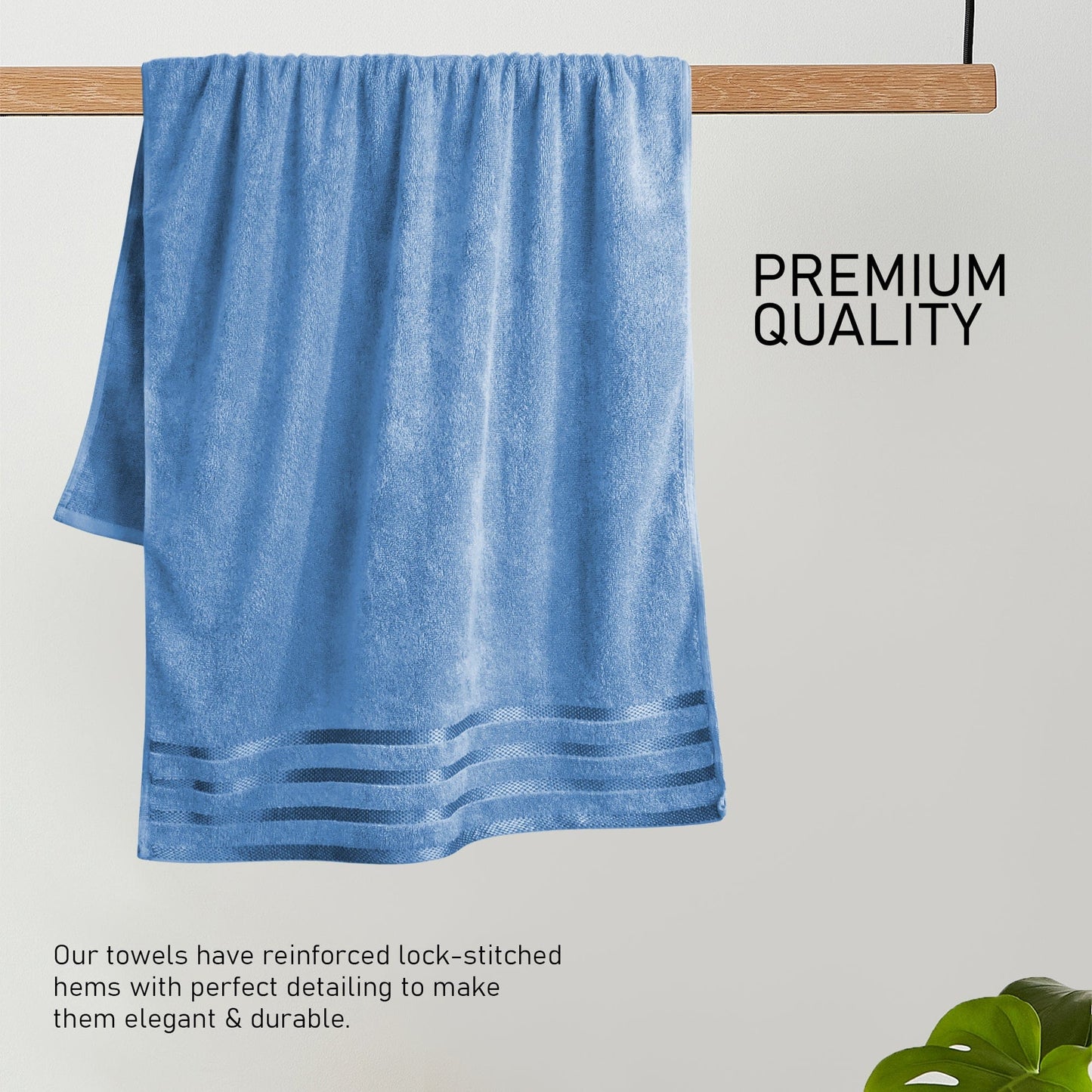 Belmont Viscose Stripe Blue Towels