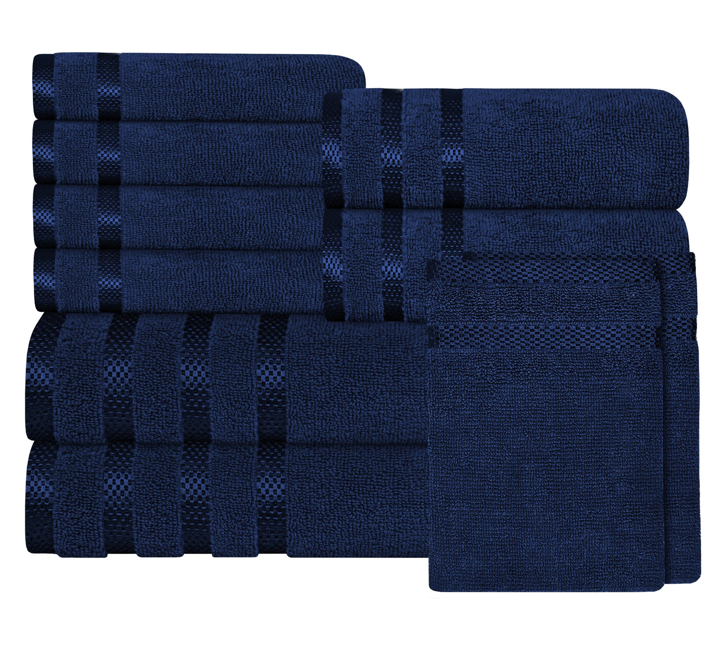 Belmont Viscose Stripe Royal Blue Towels