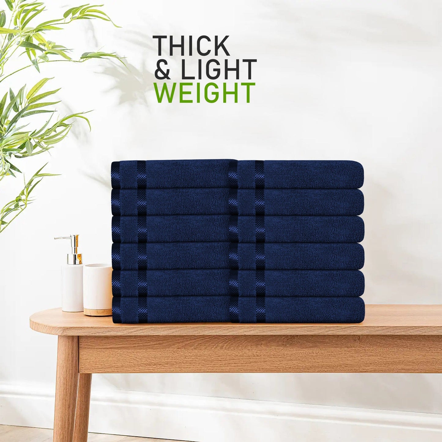 Belmont Viscose Stripe Royal Blue Towels