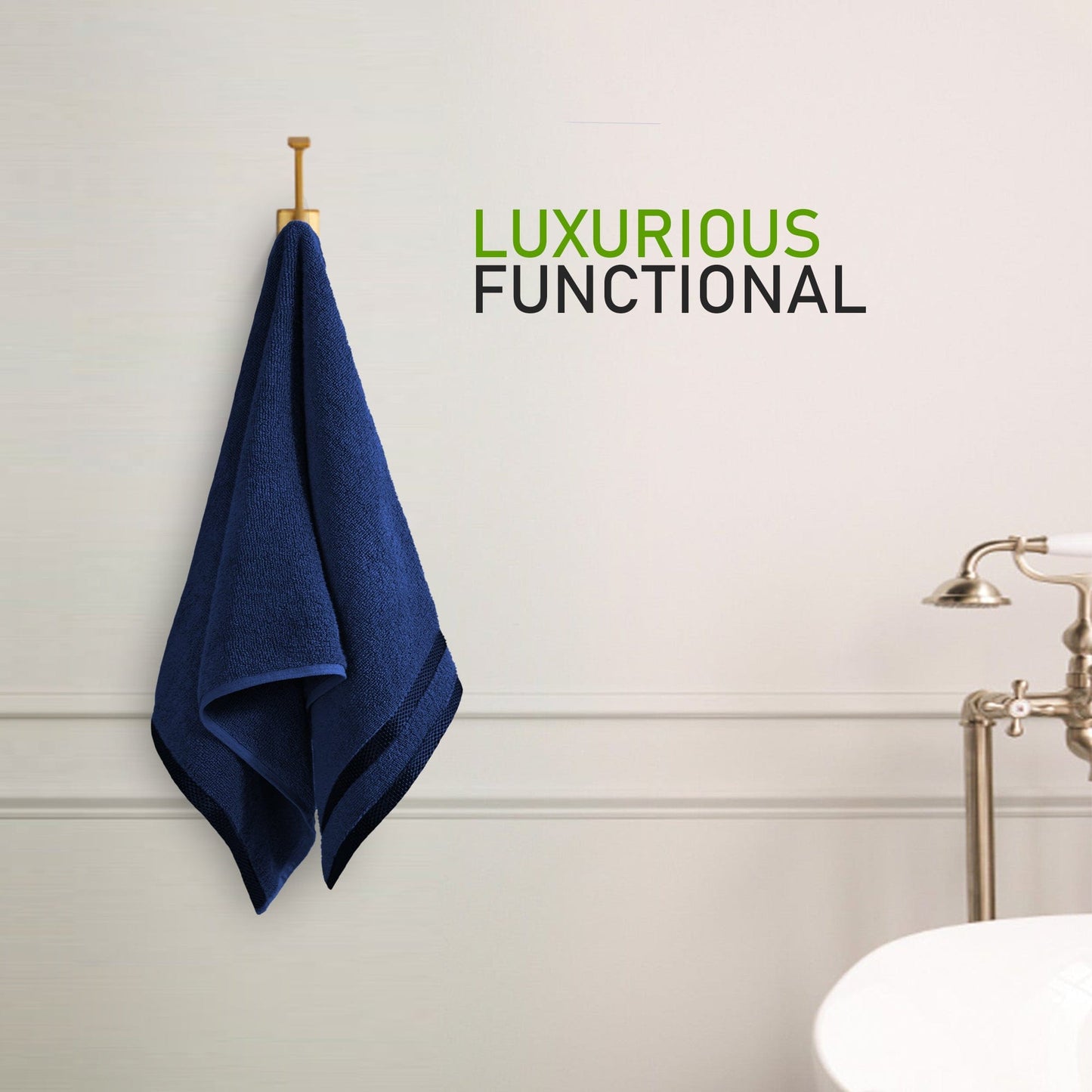 Belmont Viscose Stripe Royal Blue Towels