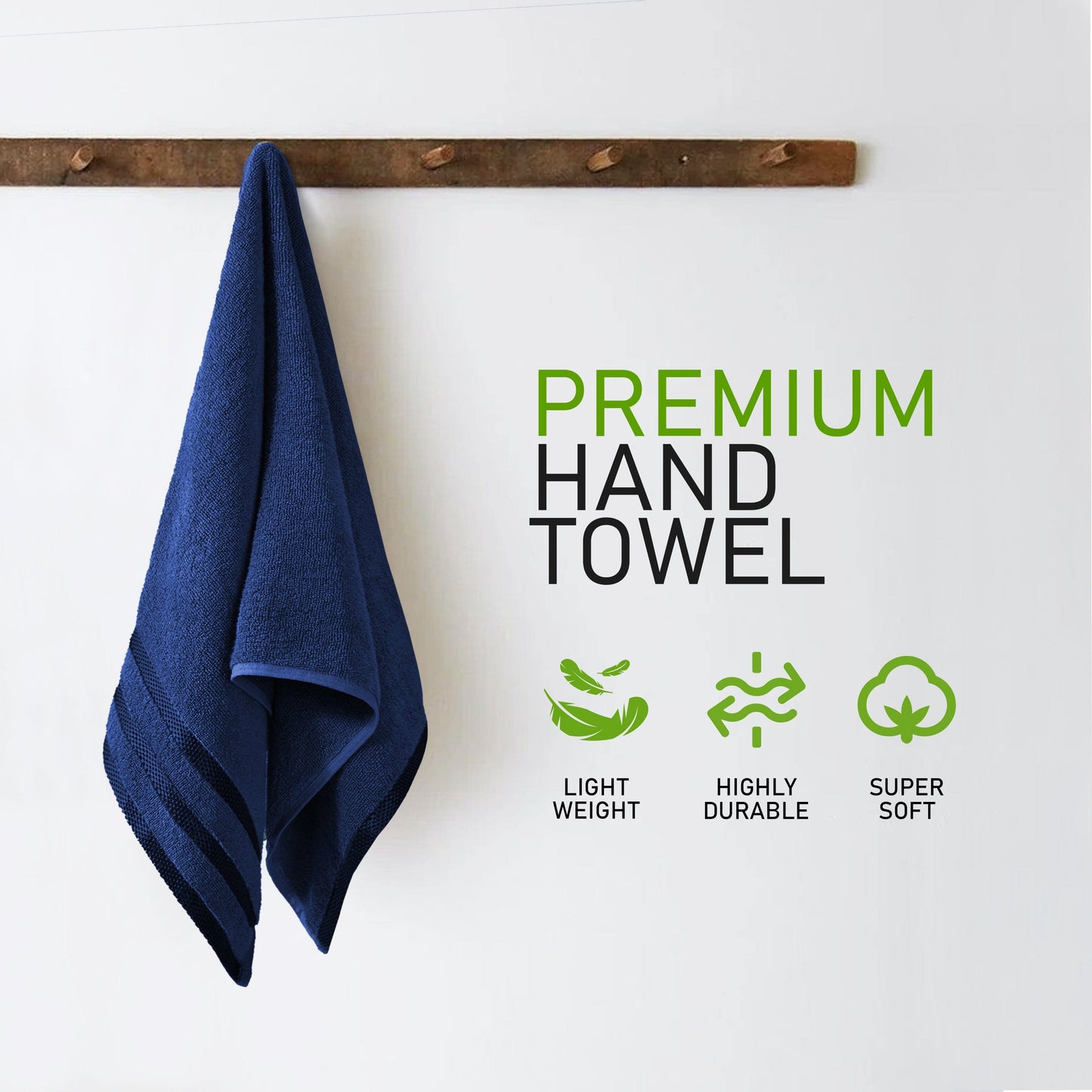Belmont Viscose Stripe Royal Blue Towels