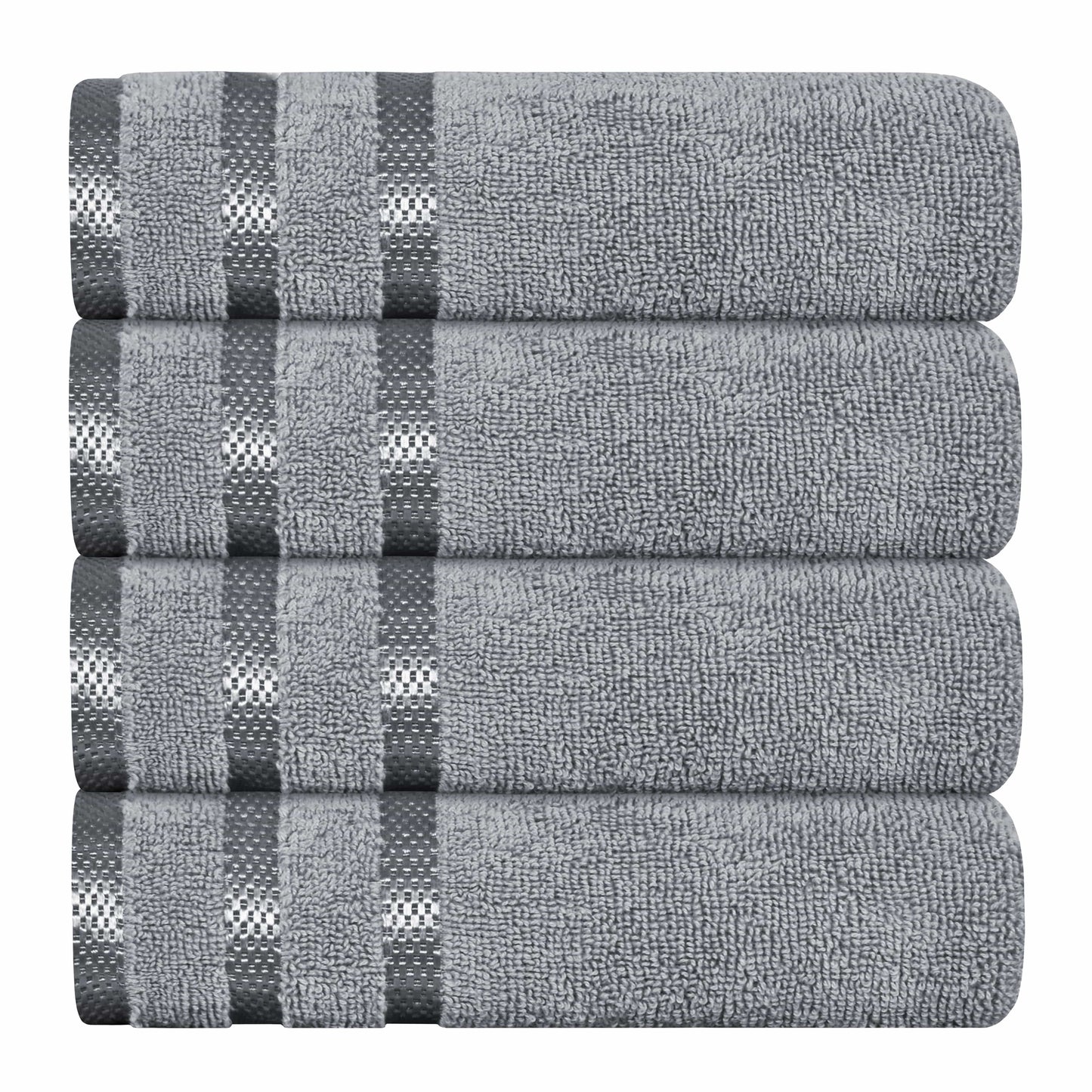 Belmont Viscose Stripe Silver Towels