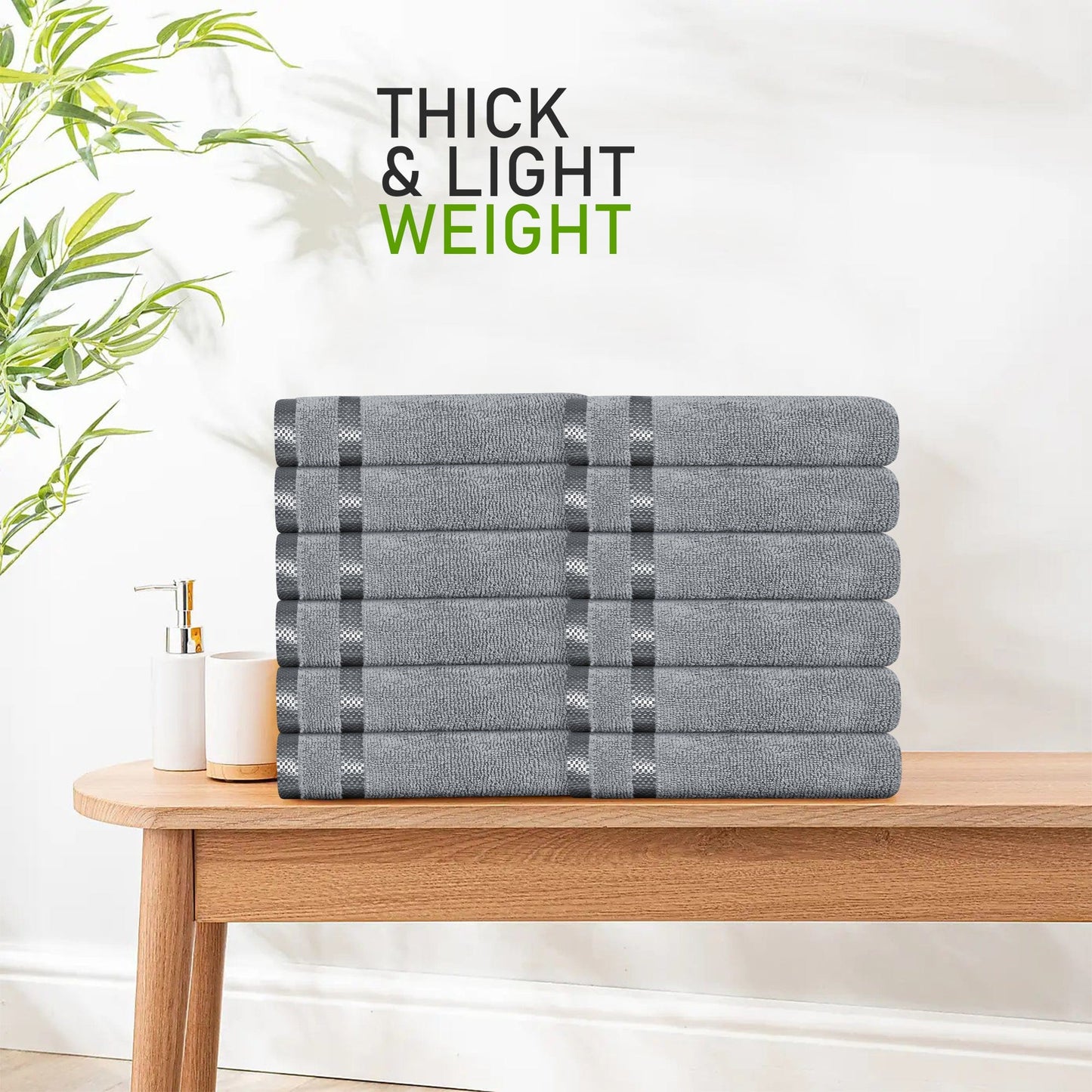 Belmont Viscose Stripe Silver Towels