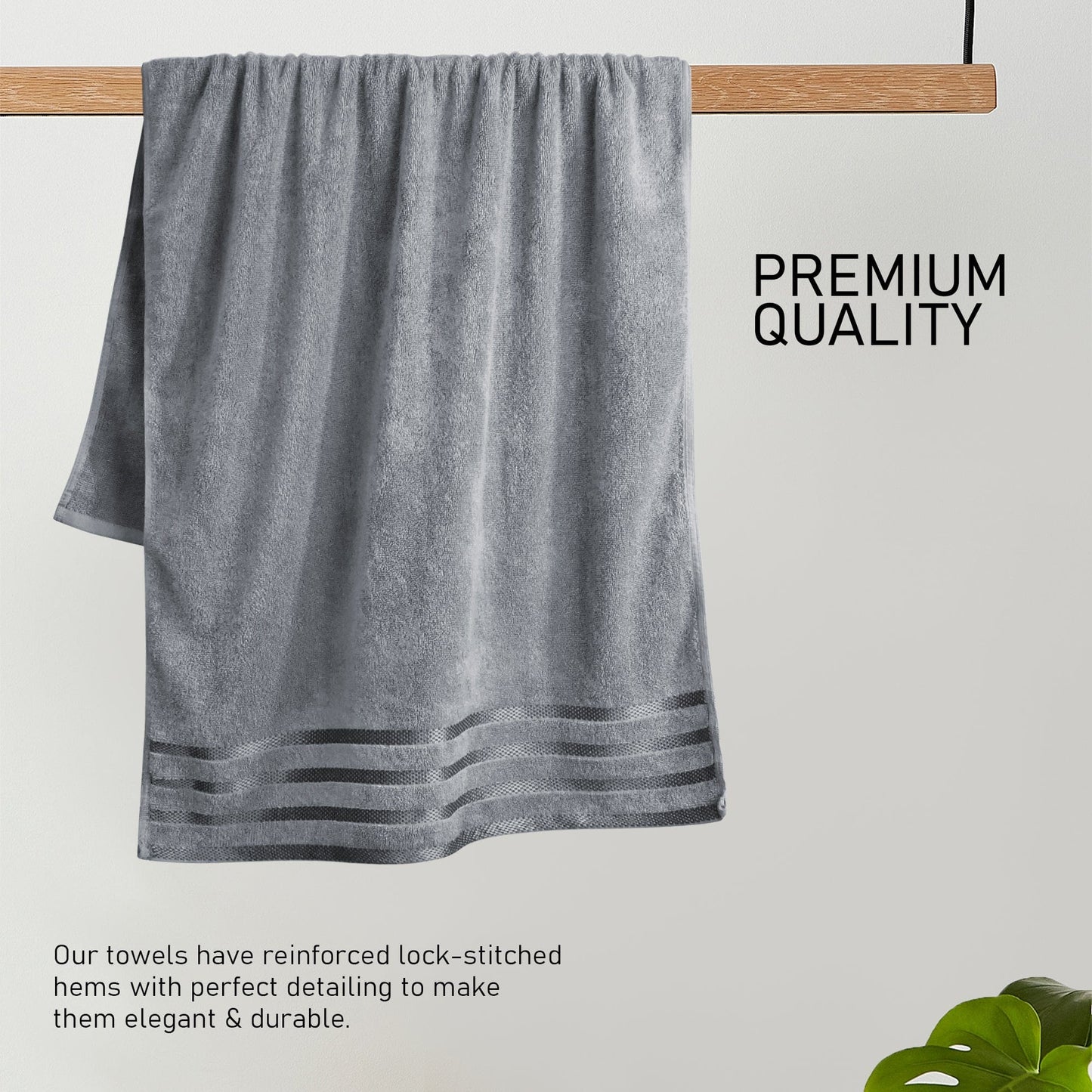 Belmont Viscose Stripe Silver Towels