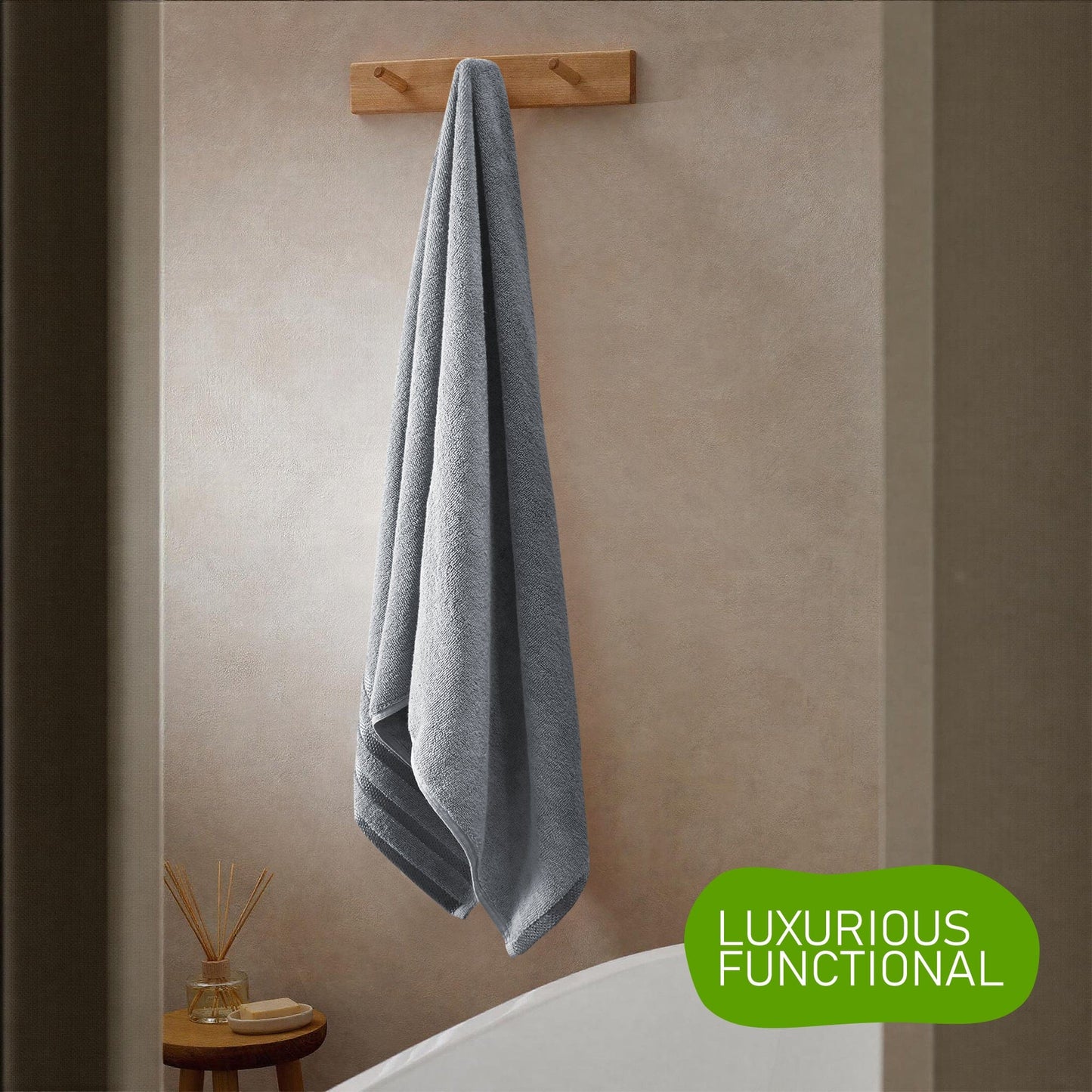 Belmont Viscose Stripe Silver Towels