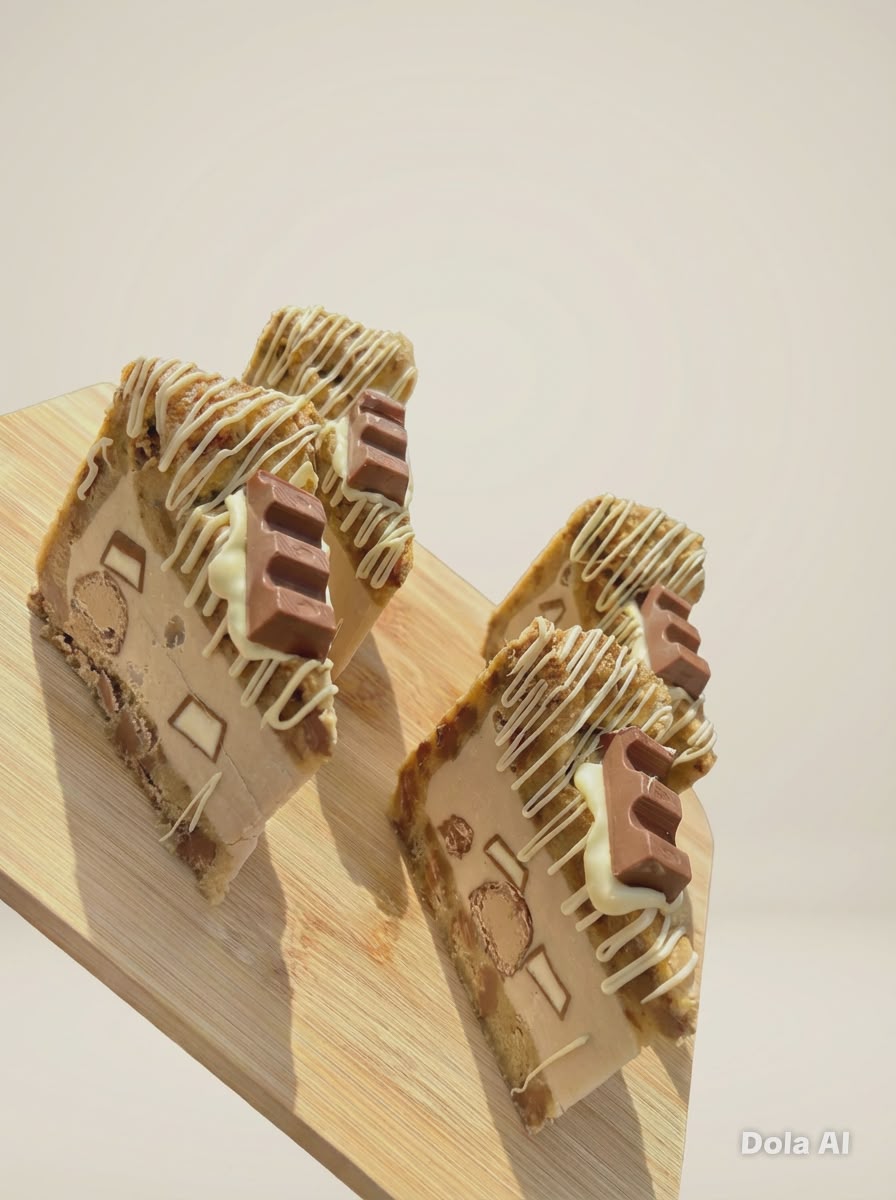 Cookie Pie Slices with Kinder Bueno