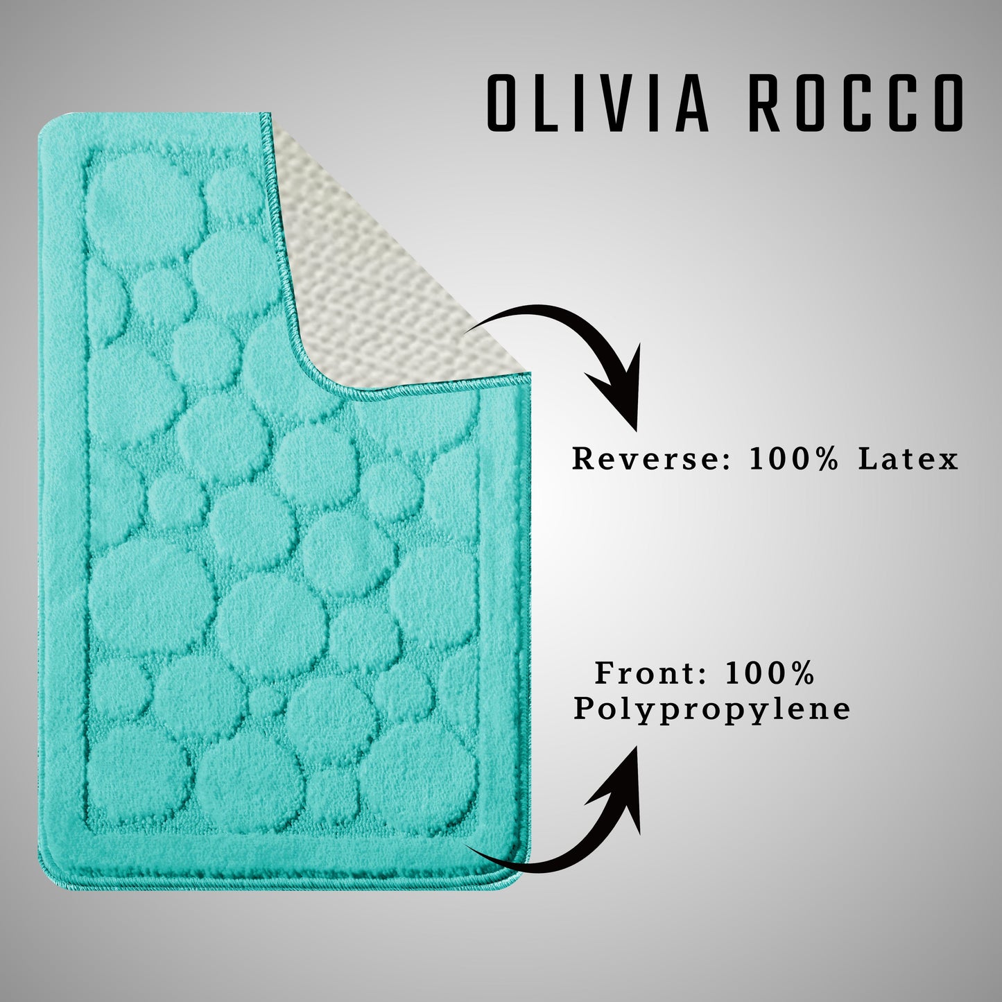 Cali Bubbles 2 Piece Duck Egg Bath Mat and Pedestal Set