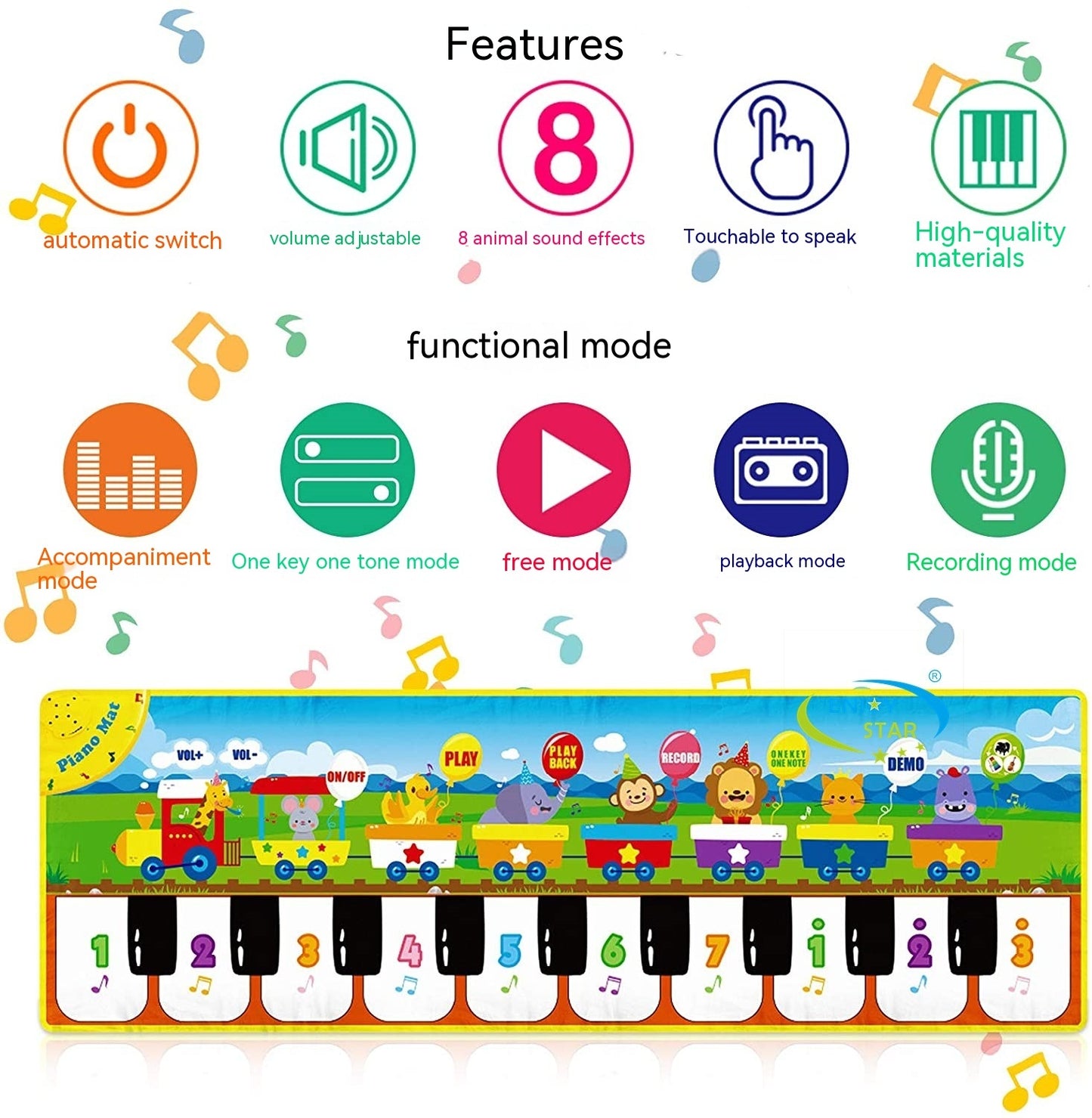 Baby mat piano toy