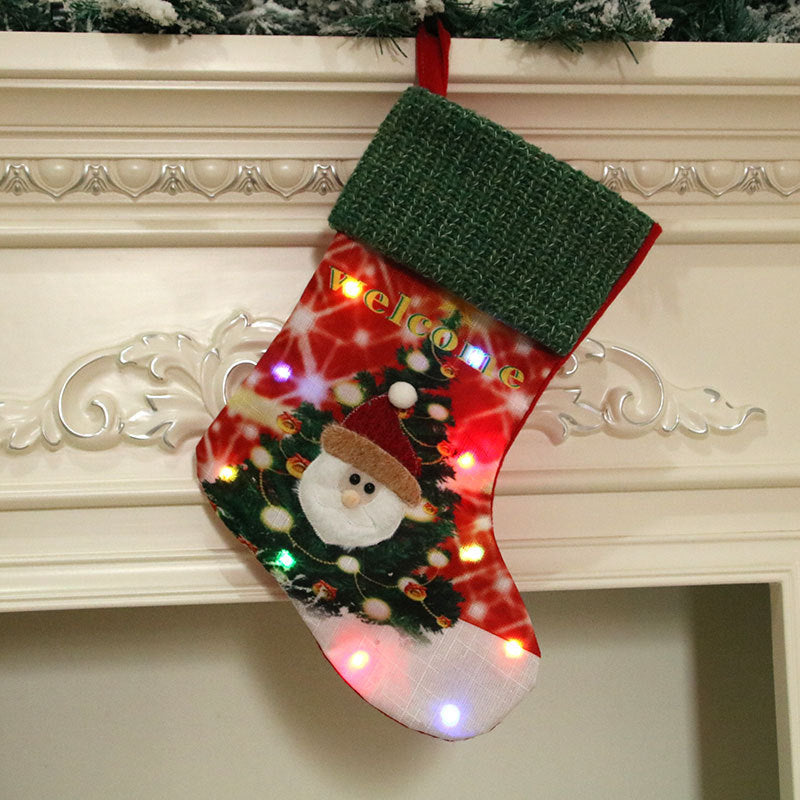 Large LED christmas stocking