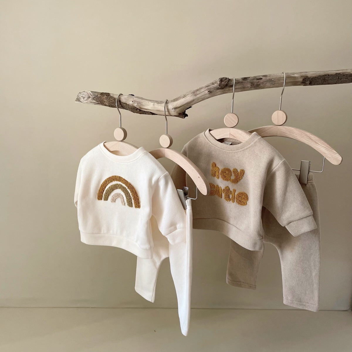 Alphabet Embroidery Two-piece Suit