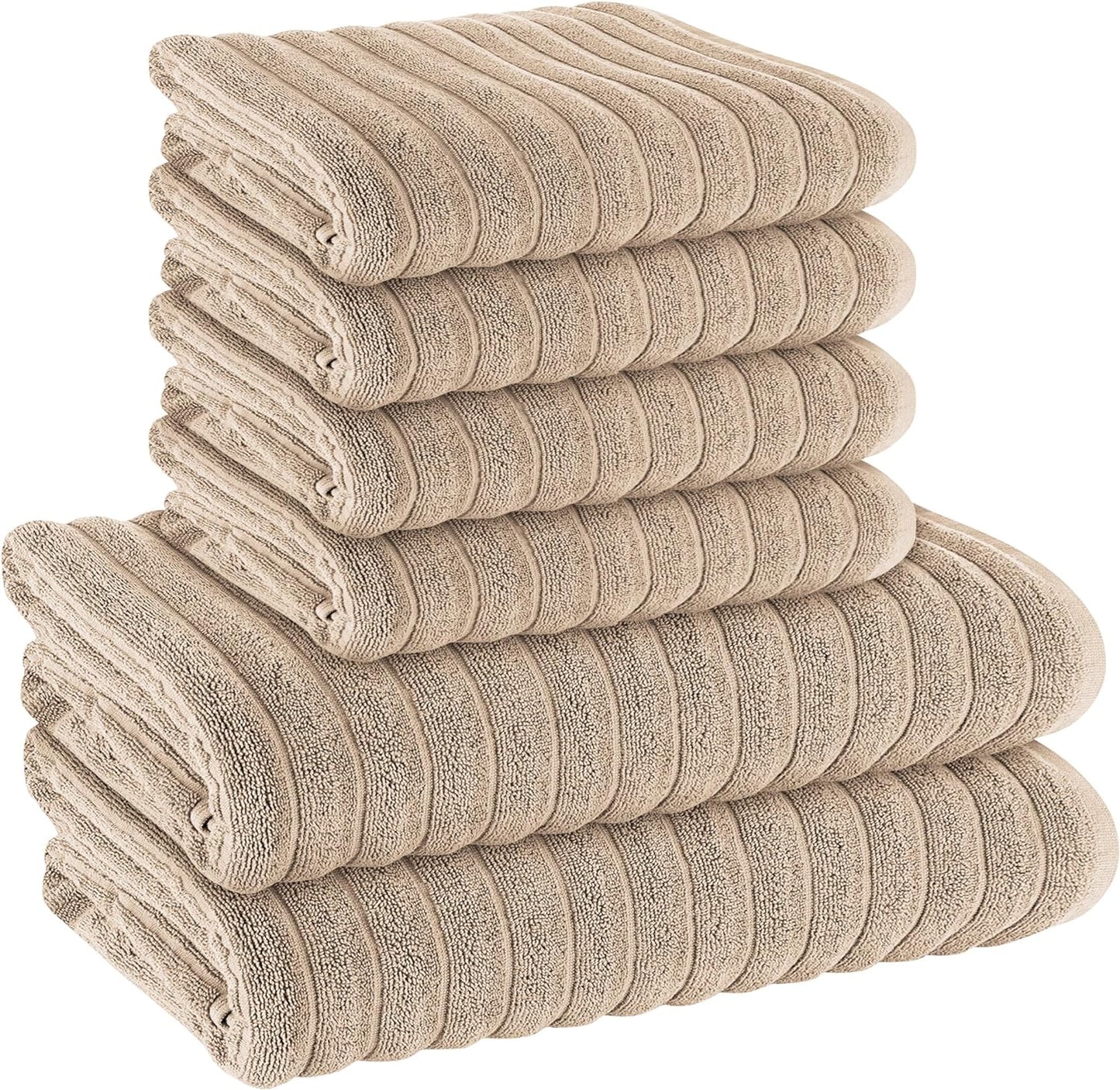 Hydro Cotton Ribbed Towels Jumbo Bath Sheets 2 Pack Charcoal Highly