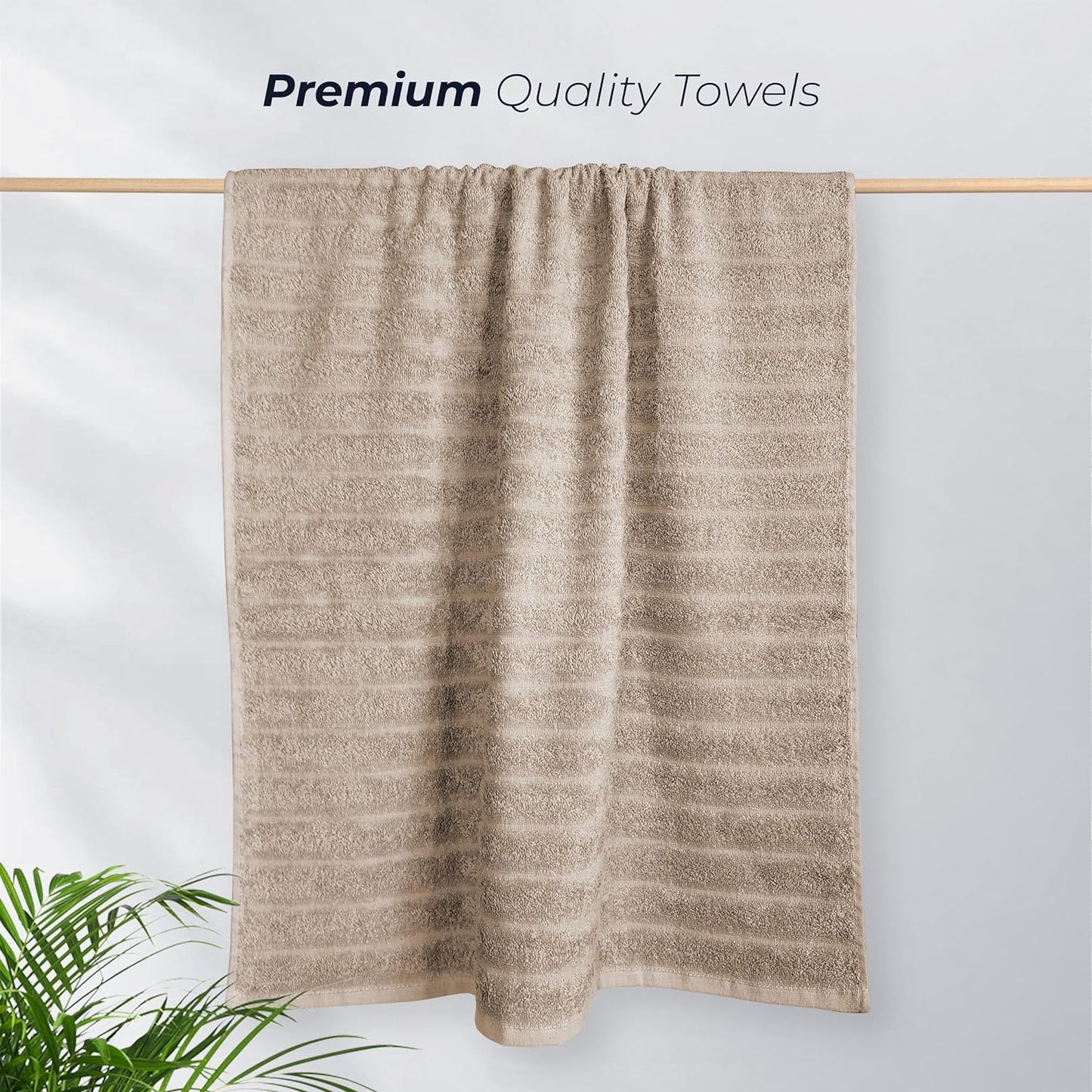 Hydro Cotton Ribbed Towels Jumbo Bath Sheets 2 Pack Charcoal Highly