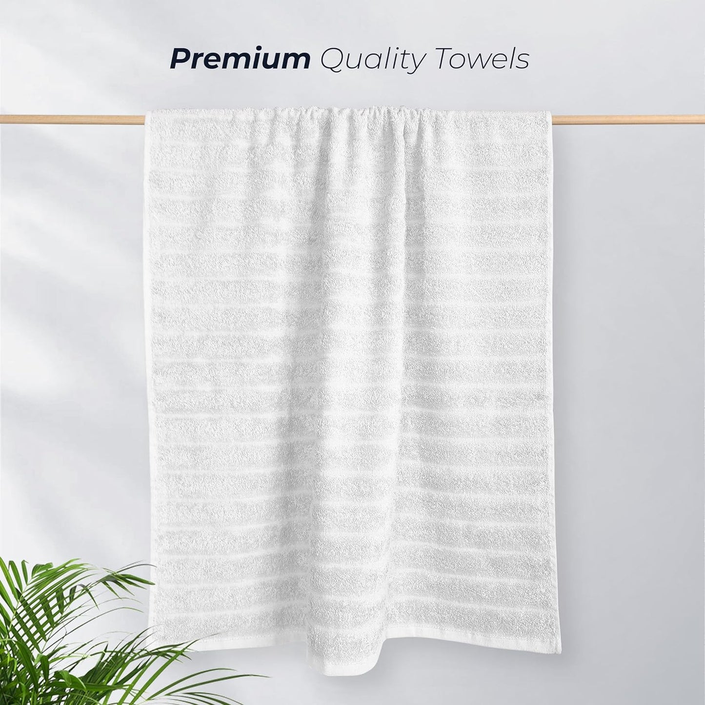 Hydro Cotton Ribbed Towels Jumbo Bath Sheets 2 Pack Charcoal Highly