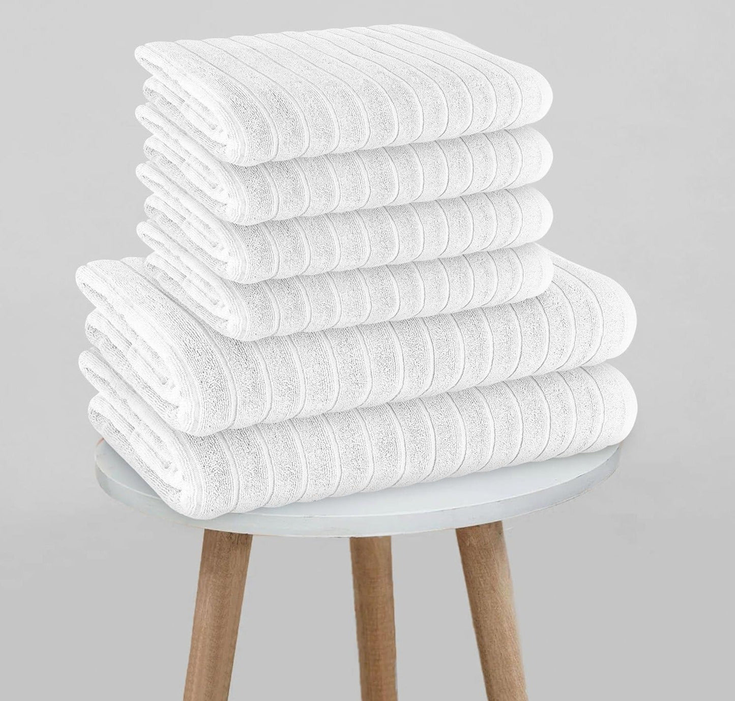 Hydro Cotton Ribbed Towels Jumbo Bath Sheets 2 Pack Charcoal Highly