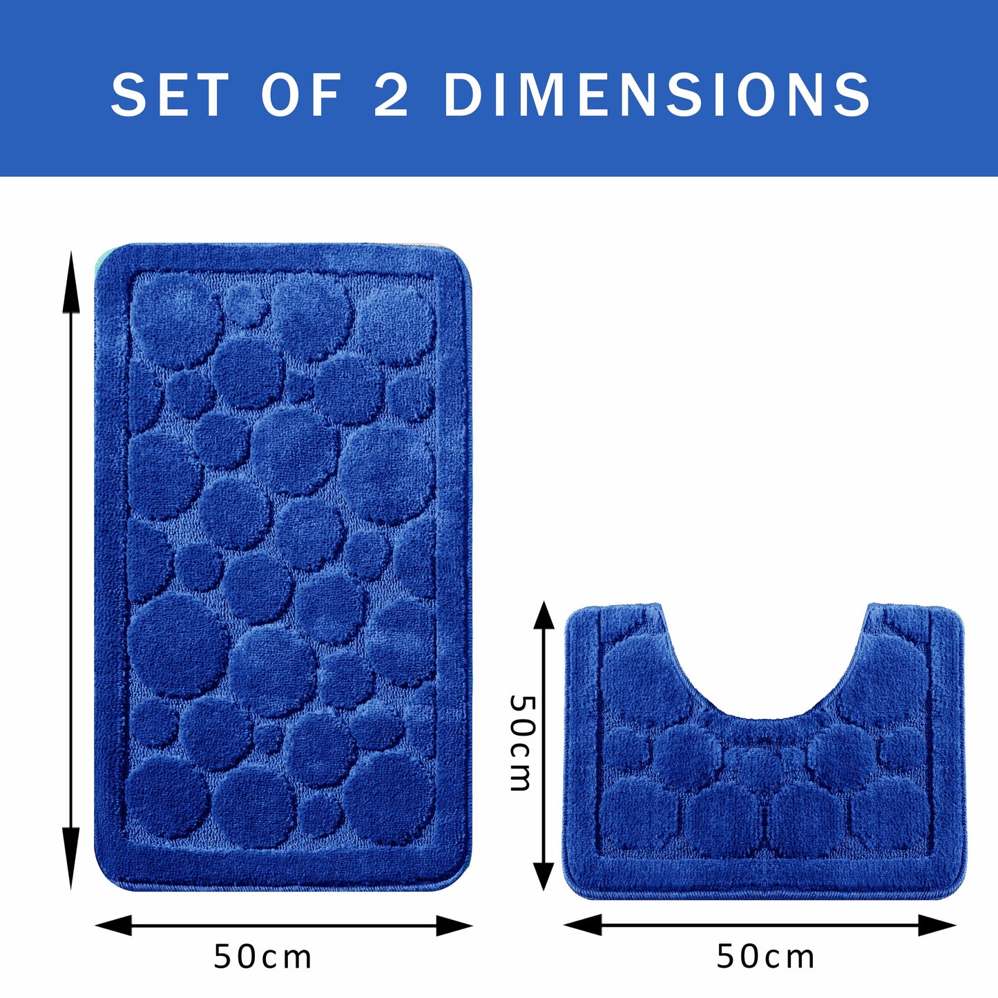 Cali Bubbles 2 Piece bath/pedestal mat
