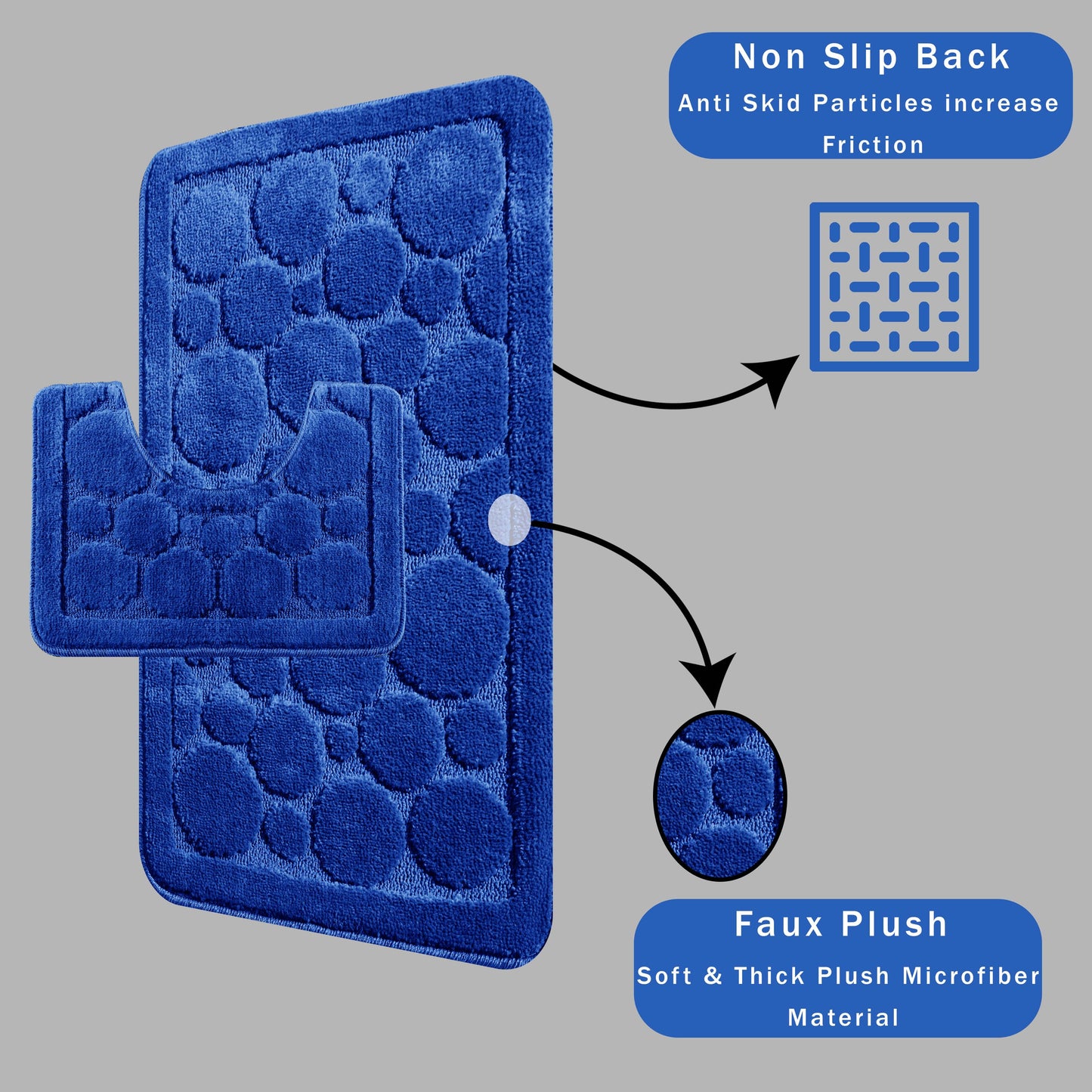 Cali Bubbles 2 Piece bath/pedestal mat